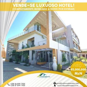 Vende-se belíssimo hotel novo por estreiar localizado na cidade da matola, tchumene