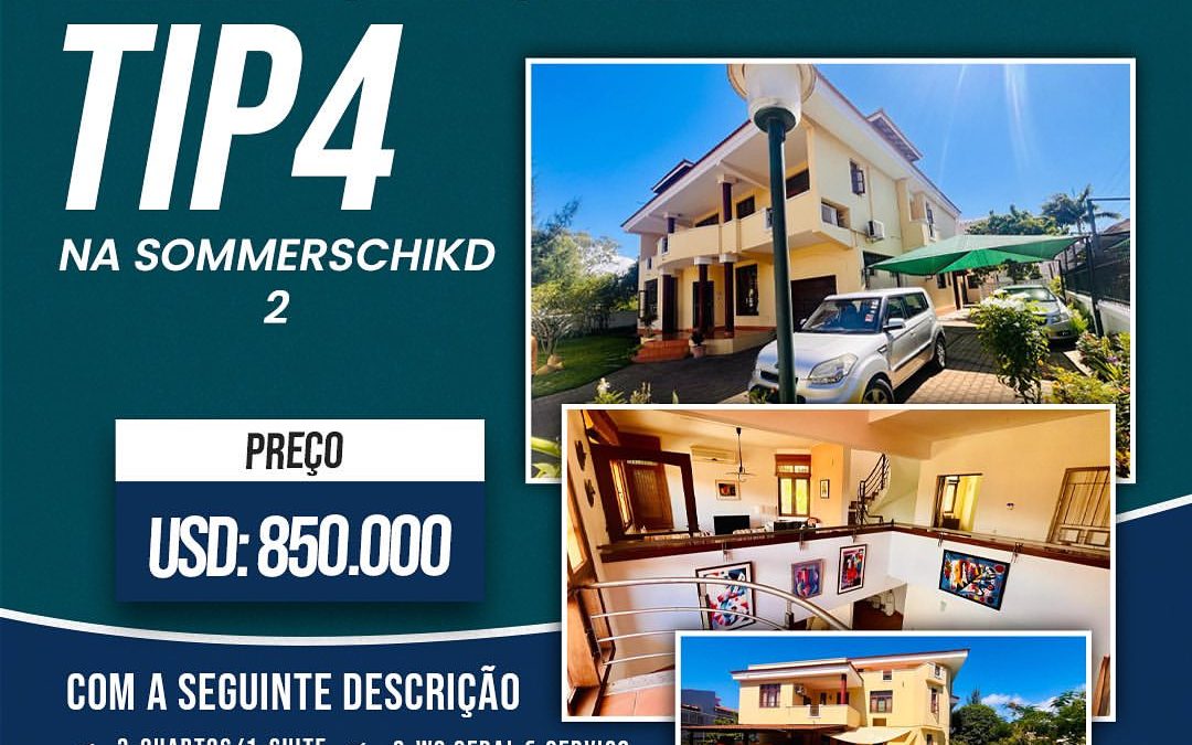 Vende-se: moradia T4 localizada na sommerschield 2, próximo a, escola portuguesa