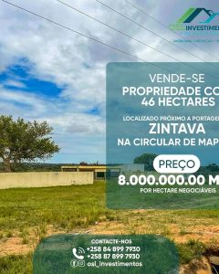 Vende-se propriedade com 46 hectares na portagem do zintava na circular de Maputo